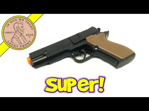 Toy 8-Shooter 007 Super Series Plastic Cap Gun with Orange Safety