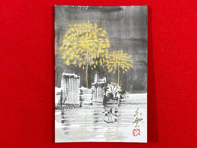 中西和 「線香花火」絵画 オリジナル 美術 本画 中西和 「線香花火