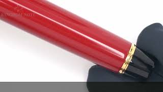 PILOT パイロット 万年筆 カスタム URUSHI 朱 中細字 - YouTube