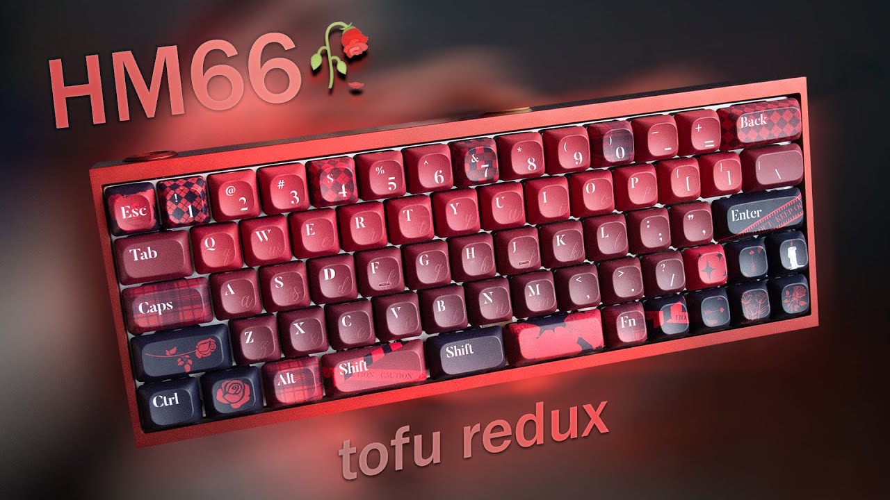 HM66 / custom 8k rapid trigger keyboard / tofu redux burgundy case