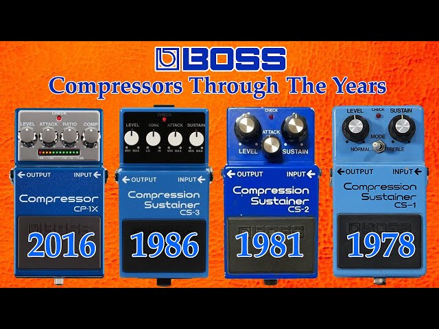 Boss Compressors Through The Years (CS-1, CS-2, CS-3, CP-1X) - YouTube