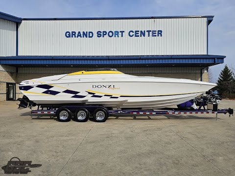 Beautiful offshore boat walk thru: Donzi 33ZX Daytona with twin