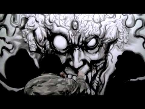 鬼 Devil man】菩須彦即興水墨画 BOSSHIKO Livepainting Zaral Gallery
