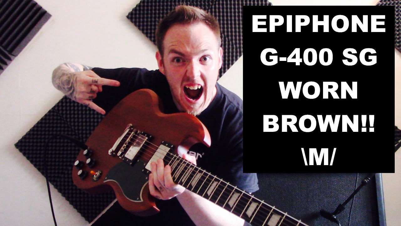 Epiphone Vintage G-400 SG Worn Brown Review - YouTube