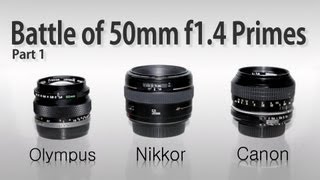 BATTLE of 50mm f/1.4 PRIMES. Olympus vs Canon vs Nikon | Vintage