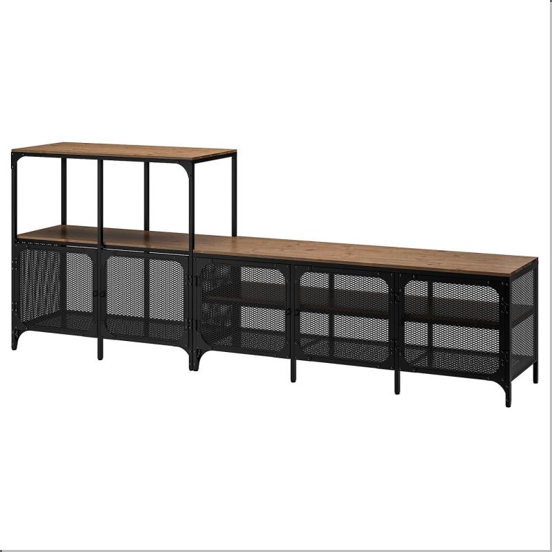 FJALLBO フィエルボ テレビ台 - ブラック 150x36x54cm - IKEA/イケア