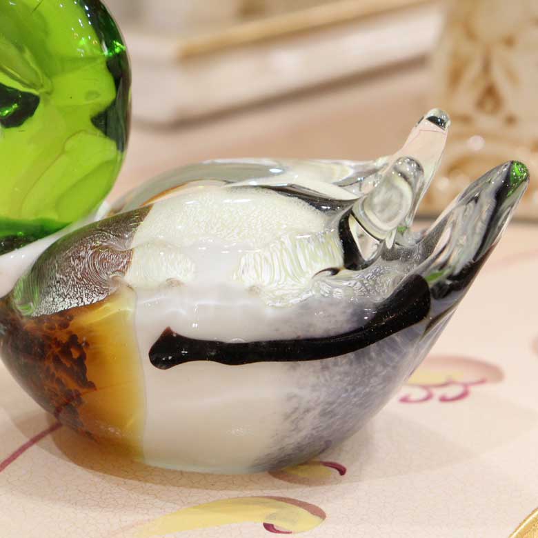 バカラ】動物 カモ 置物 インテリア☆美品☆金運2 バカラ】動物 カモ