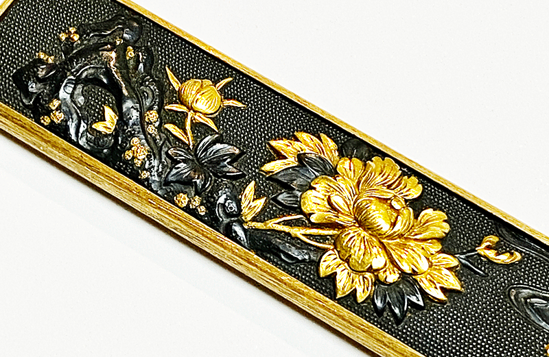 明時代 黒漆描金花鳥文掛屏 対 直径約15cm 伝世品焼物 歴史 WWWT001 明