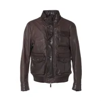 ジョルジオアルマーニ レザー レザージャケット ITA48 メンズ ブラウン