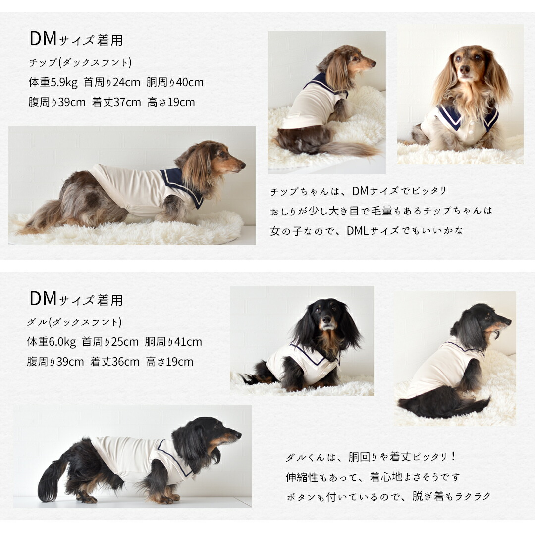 楽天市場】ダックスサイズ セーラー タンクトップ 名入れ 刺繍 犬 服