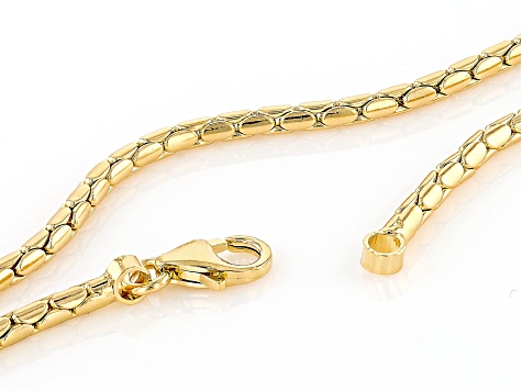 18k Yellow Gold Over Bronze 3mm Cardano 20 Inch Chain - MA609 | JTV