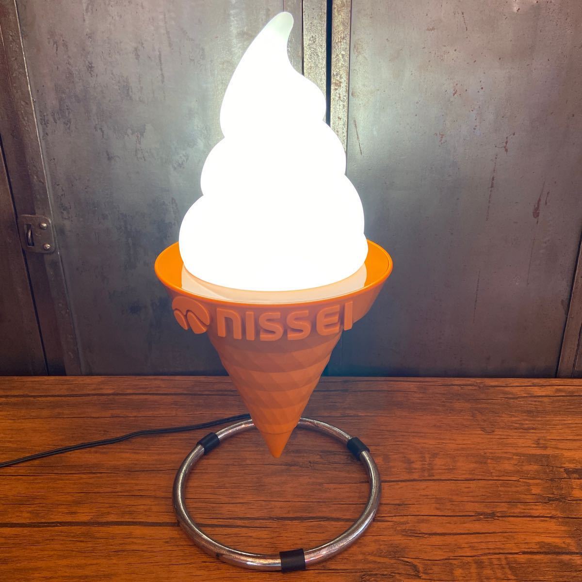 ニッセイ ソフトクリーム ライトスタンド NISSEI 看板 ディスプレイ 日