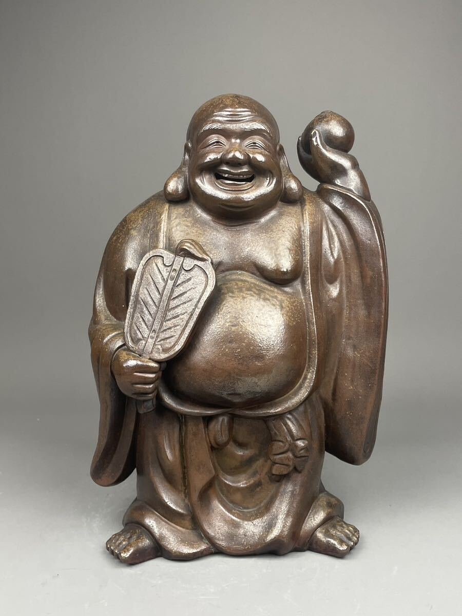 古銅大笑い布袋香炉/江戸時代