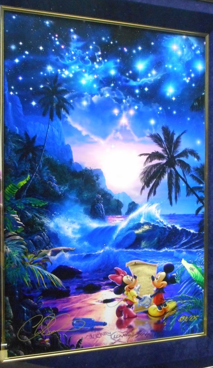 好きに ツーハーツアズワン(S)クリスチャンラッセン ディズニー 絵画