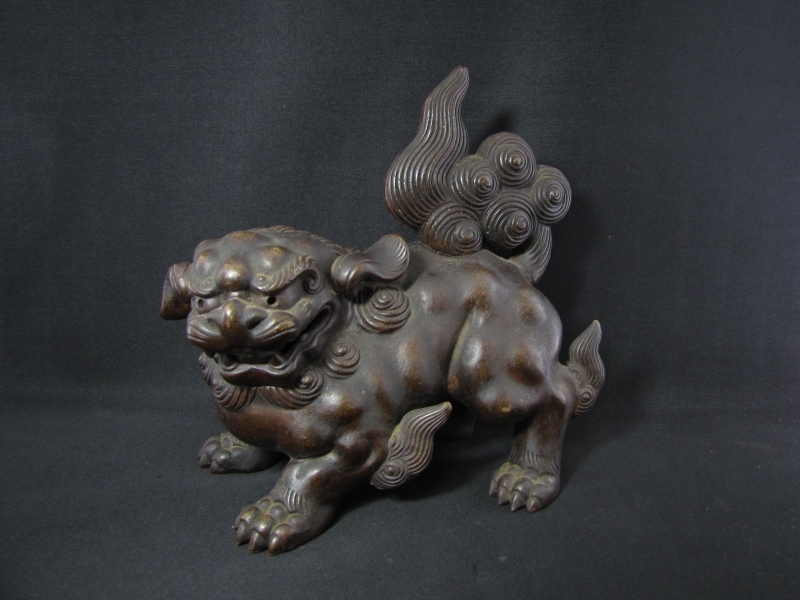 大型 古備前 備前焼 木村興楽園 十四代木村長十郎友敬 獅子