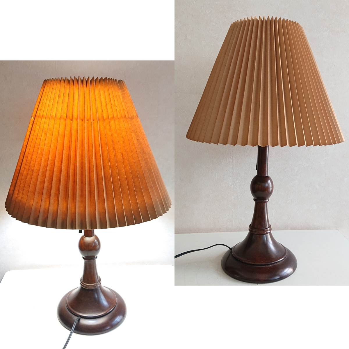 アンティーク ヴィンテージ 木製 スタンドランプ高さ57cm アンティーク