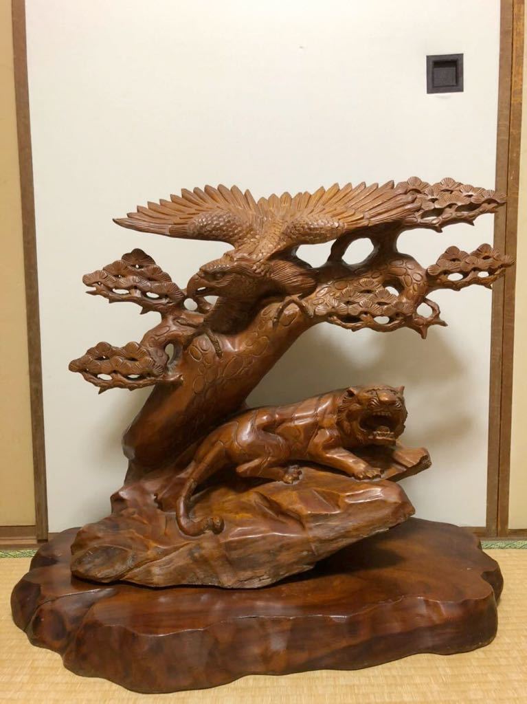 衝立 一刀彫 木彫り彫刻 天然木 間仕切り 和風 オブジェ 2026年最新