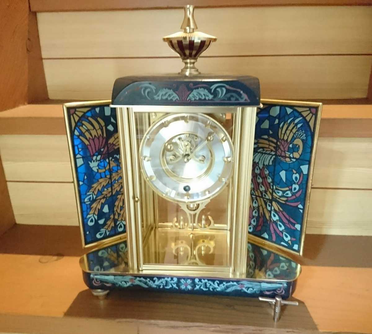 日本美術時計株式会社 Nマーク 振り子時計 水銀時計 置時計 四面ガラス