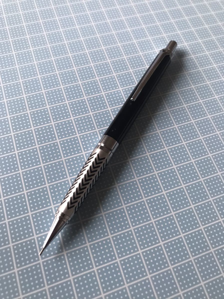 希少】プラチナアングル ボディーノック式 シャープペンシル0.5mm蝕刻廃盤