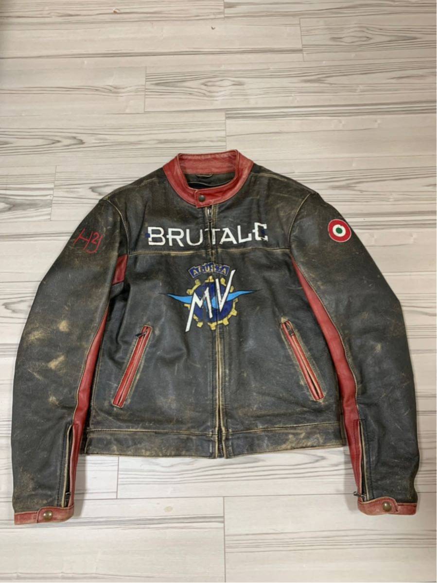 HYDROGENMV AGUSTA ライダースジャケット肩肘パッド付き