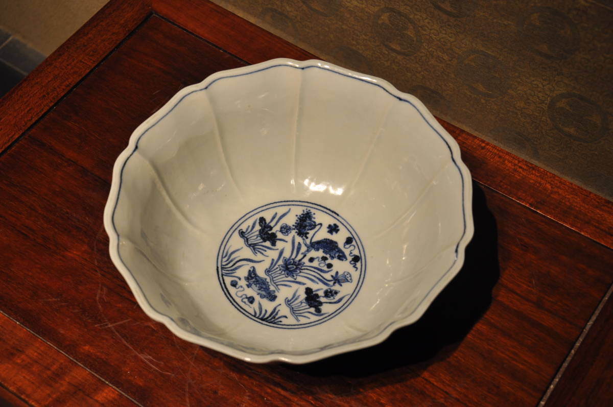 中國古陶磁器 清朝 青花椀 中國古陶磁器清朝 青花椀