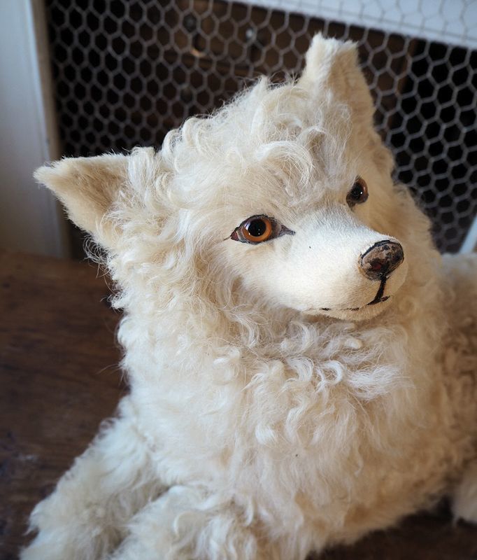 ♡フランスアンティークLOULOU パジャマドッグコンパニオンドッグ布花付