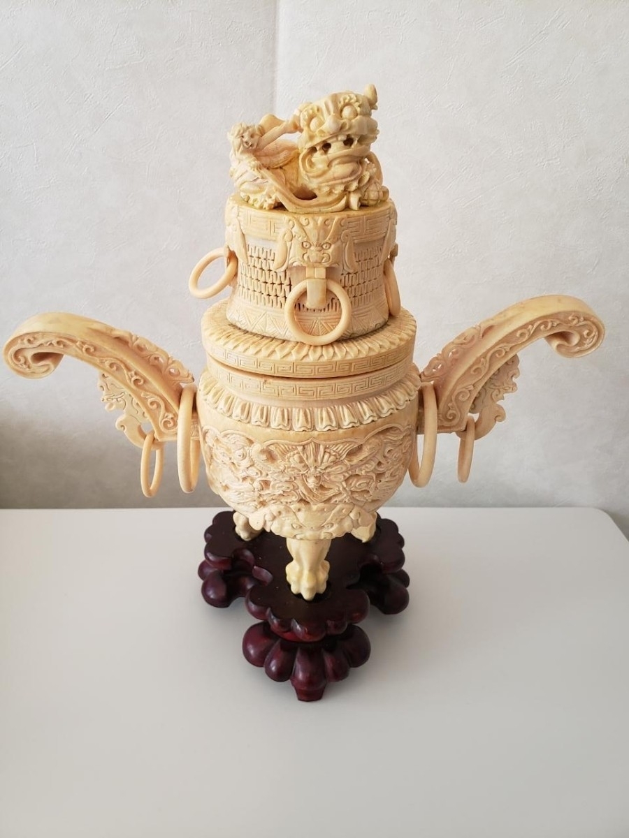 東周青銅香炉 】 方形獣胴四つ足 骨董・古玩 蔵出 東周青銅香炉