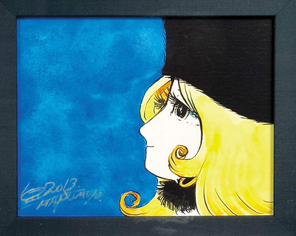 F4号手描き油彩 松本零士銀河鉄道999サイン有 模写 メーテル