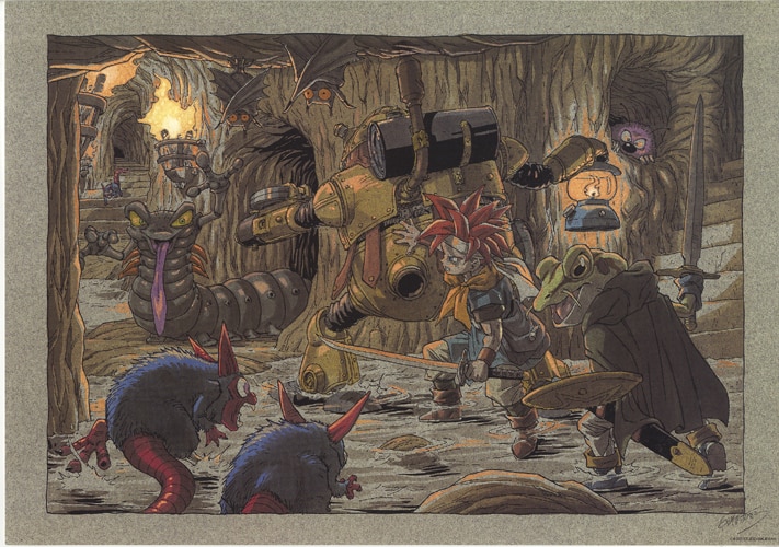 鳥山明の世界展 クロノトリガー B2 ポスター 鳥山明世界展 複製原画 クロノ