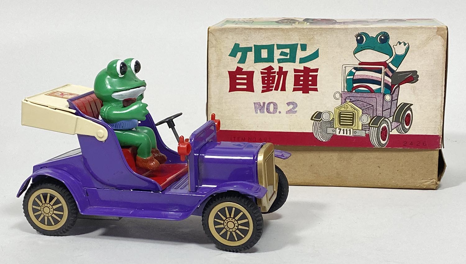 昭*様 ケロヨン 自動車 NO.2 ブリキの玩具 参考価格】野村トーイ