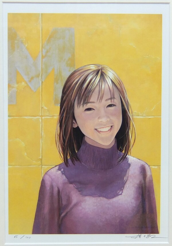 桂正和 直筆サイン入り セミヌード美少女 複製原画 桂正和 直筆サイン