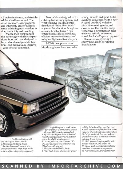 1986 Mazda Truck Brochure (Late Version w/ Cab Plus) - ImportArchive