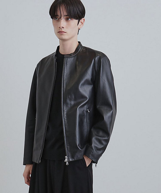 美品 アルファキュービック ラムレザー シングルライダース レザー