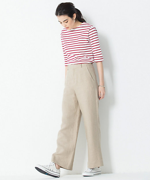 中村アンさん着用】LIBECO ラフリーリネンワイドパンツ（検索