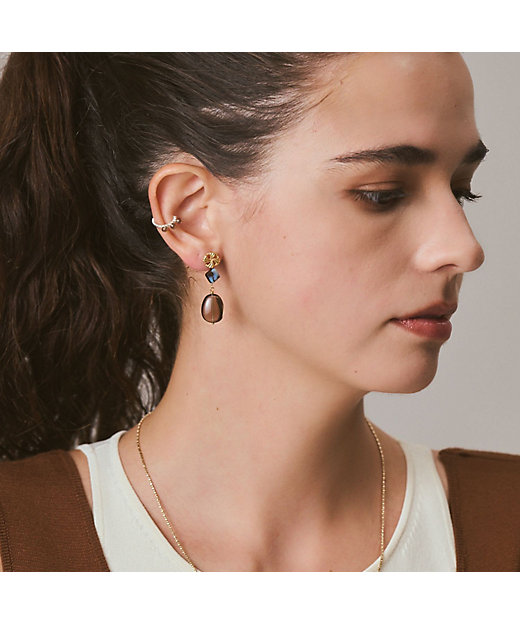 K10スモーキークォーツピアスチャーム | agete/アガット | 三越