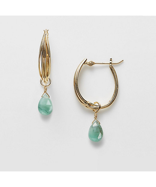 K10エメラルドピアスチャーム | agete/アガット | 三越伊勢丹