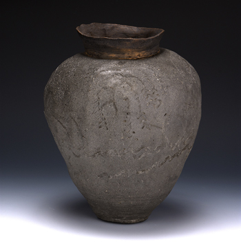 時代古陶磁 珠洲焼 古珠洲須恵器 線文壷 V R9475H 時代古陶磁 珠洲焼