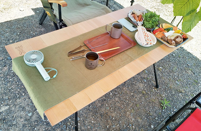 未使用品】DOD キャナリーテーブルL 収納袋付き 未使用品】DOD