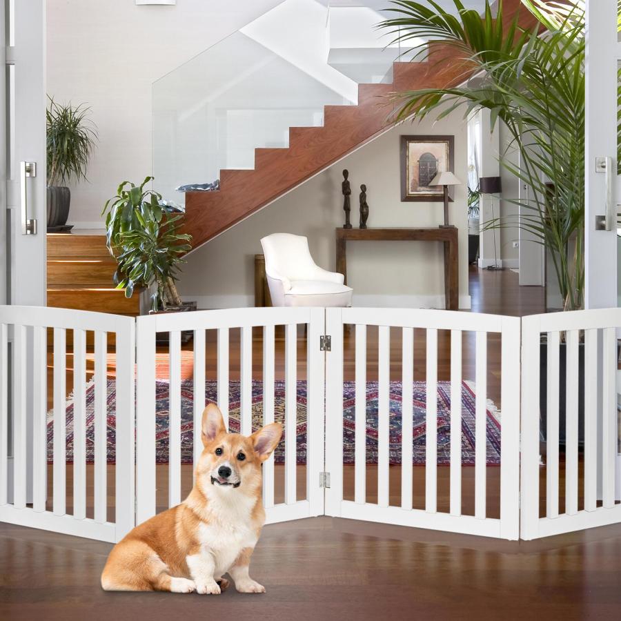 ZENY【セール価格】木製犬用ゲート 折り式バリア ペット用家具