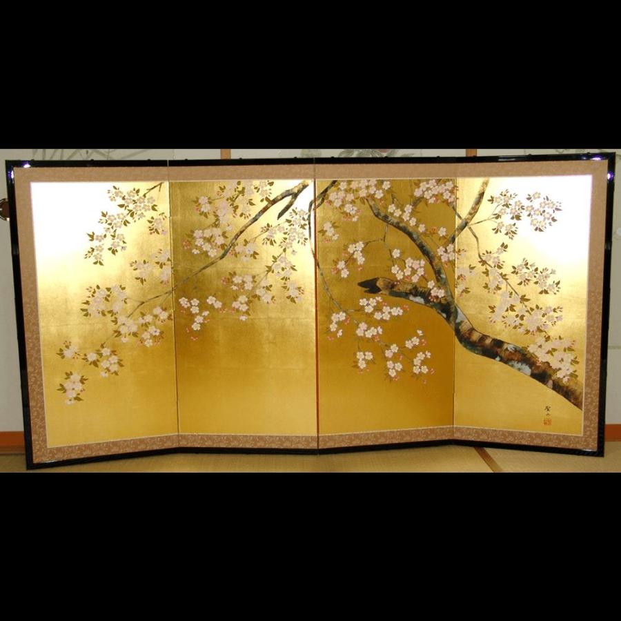 4枚金屏風/ 富永寿峰（平金押し） : SELECT JAPAN - 通販 - Yahoo