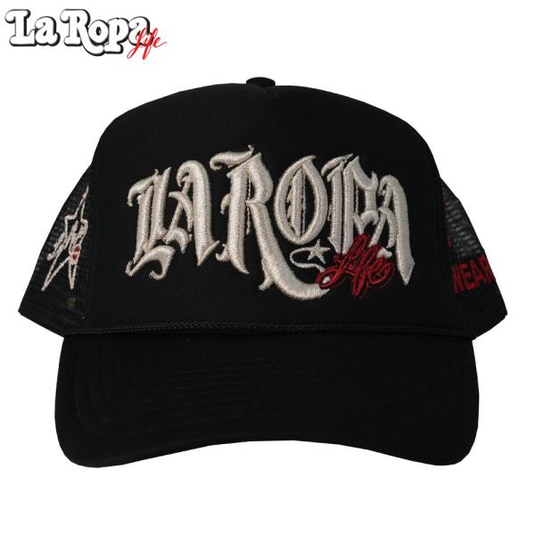 LAROPA ラロパ メンズ WIN HAT BLACK メッシュ キャップ アジャスタ