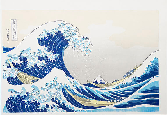 神奈川沖波裏 富嶽三十六景 葛飾北斎 復刻版浮世絵