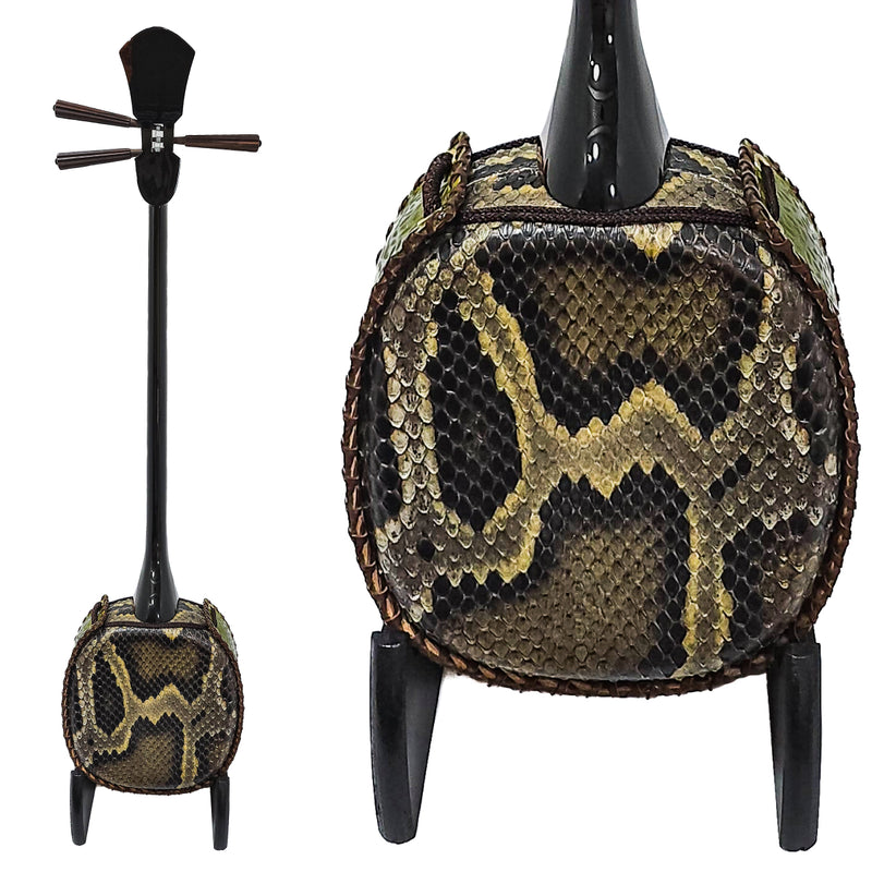 沖縄三線 本蛇革仕様 本皮 沖縄 三線 本革 沖縄 三線 蛇革