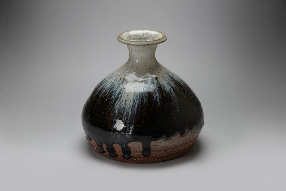 唐津 朝鮮唐津 時代 花入 徳利 一輪挿し 花生け 花瓶 骨董 黒唐津 唐津
