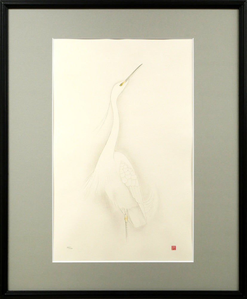 上村松篁「丹頂」シルクスクリーン版画 絵画買取・販売の小竹美術