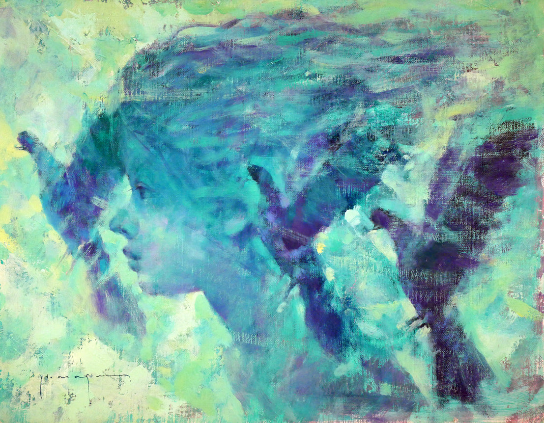 Forest princess 油絵 絵画 原画 手描き 油彩画