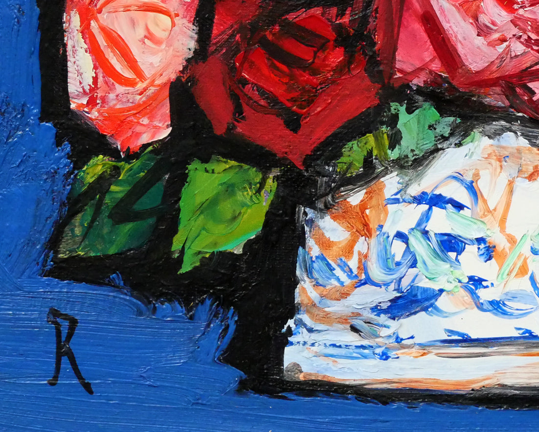 絵画 油絵 油彩画 「ストック」F12 菊地正則 美品 額付き 装飾品 送料