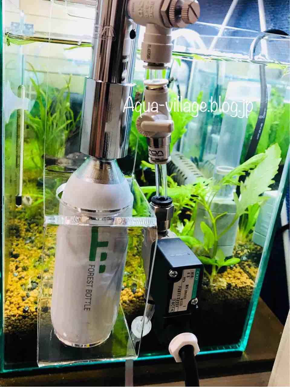 co2添加装置 ADA co2アドバンスシステム フォレスト 電磁弁、変換