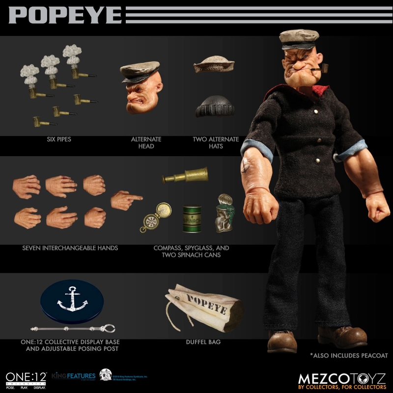 再生産】ワン12コレクティブ/ POPEYE: ポパイ 1/12 アクションフィギュア