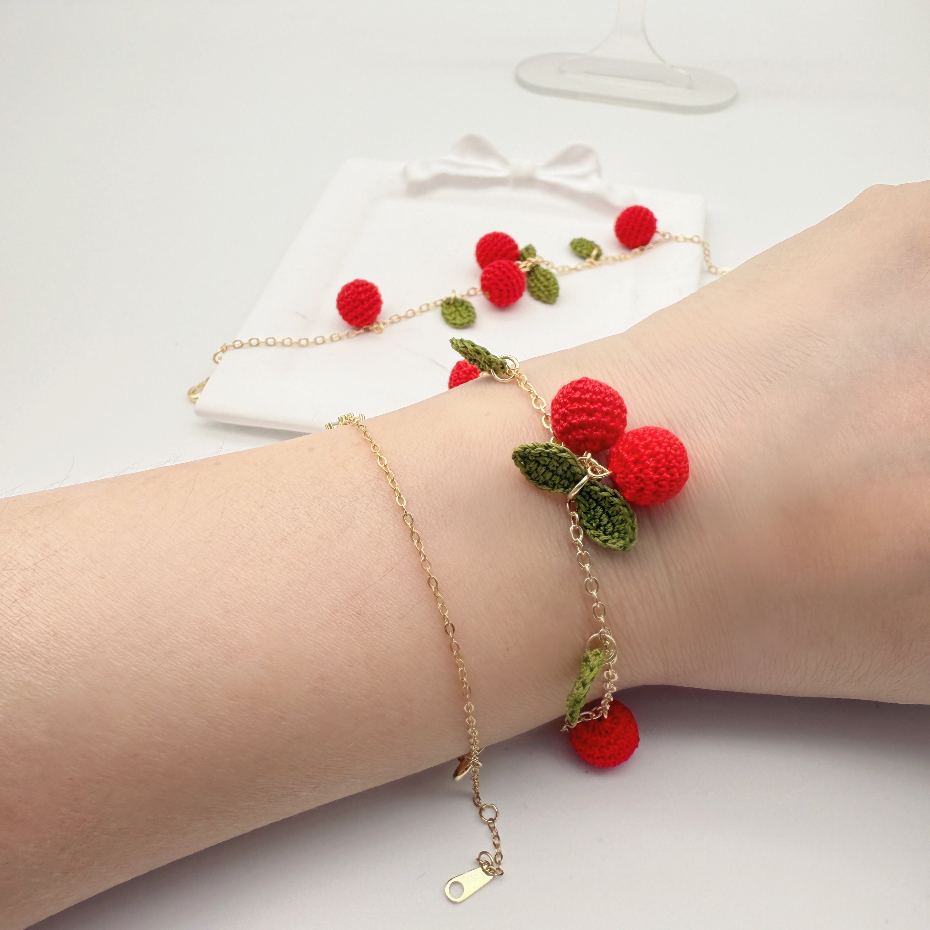 Micro-crochet Cherry Bracelet – Mana Jewelry Hawaii